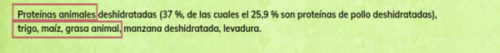 ejemplo proteínas animales