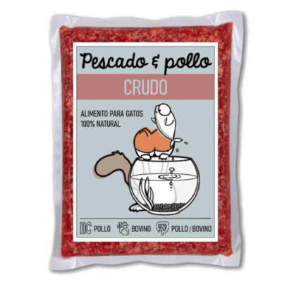 Guau&Cat Pescado y Pollo GATO Crudo