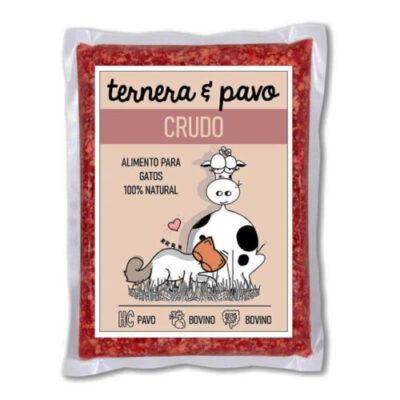 Guau&Cat Ternera y Pavo GATO Crudo