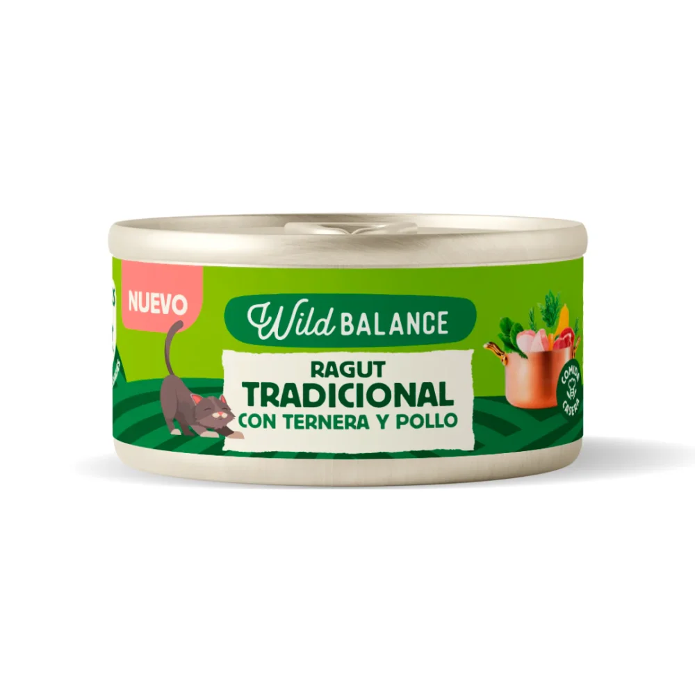 Wild Balance Ragut Tradicional de Ternera y Pollo para Gatos