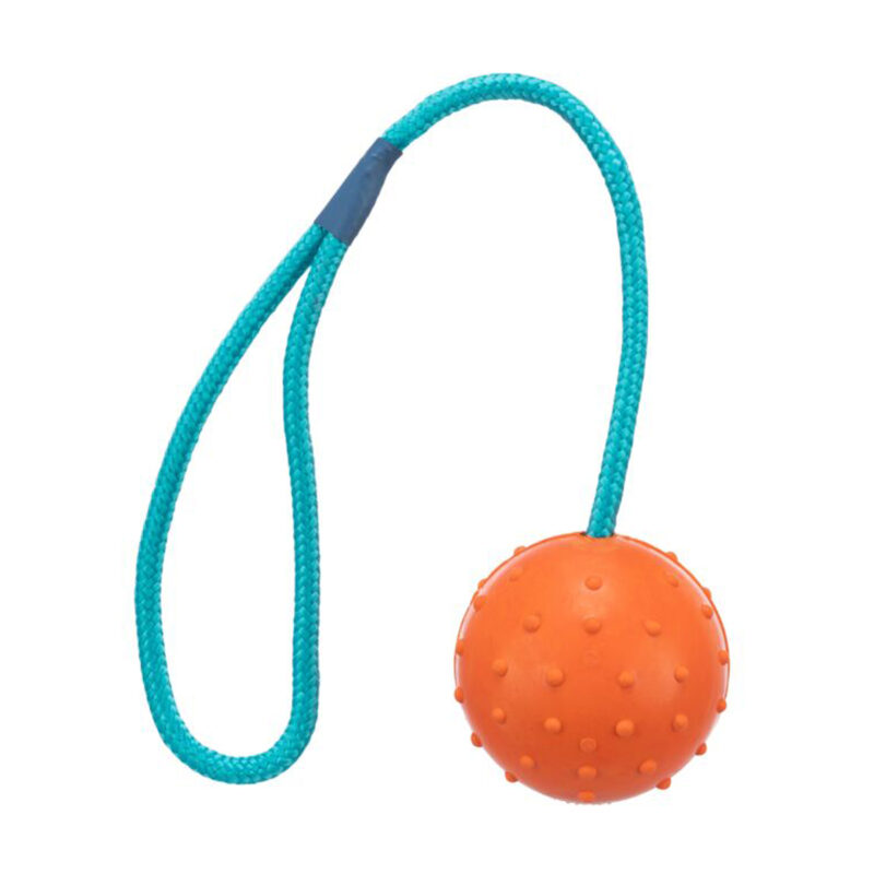 Pelota de Caucho Natural con Cuerda 6 cm