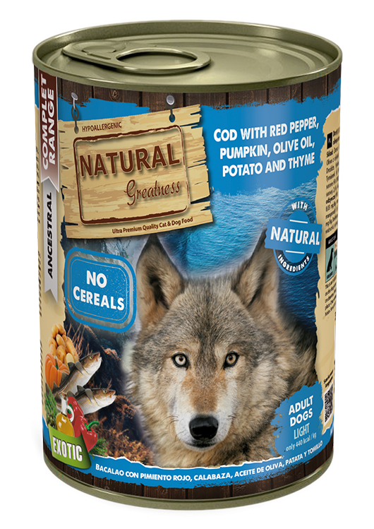 Natural Greatness Bacalao con pimiento rojo y calabaza Natural Greatness Bacalao con pimiento rojo y calabaza