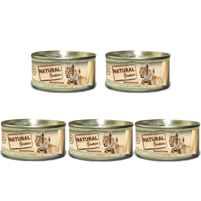 Natural Greatness Pechuga de Pollo Gatitos x Pack 5