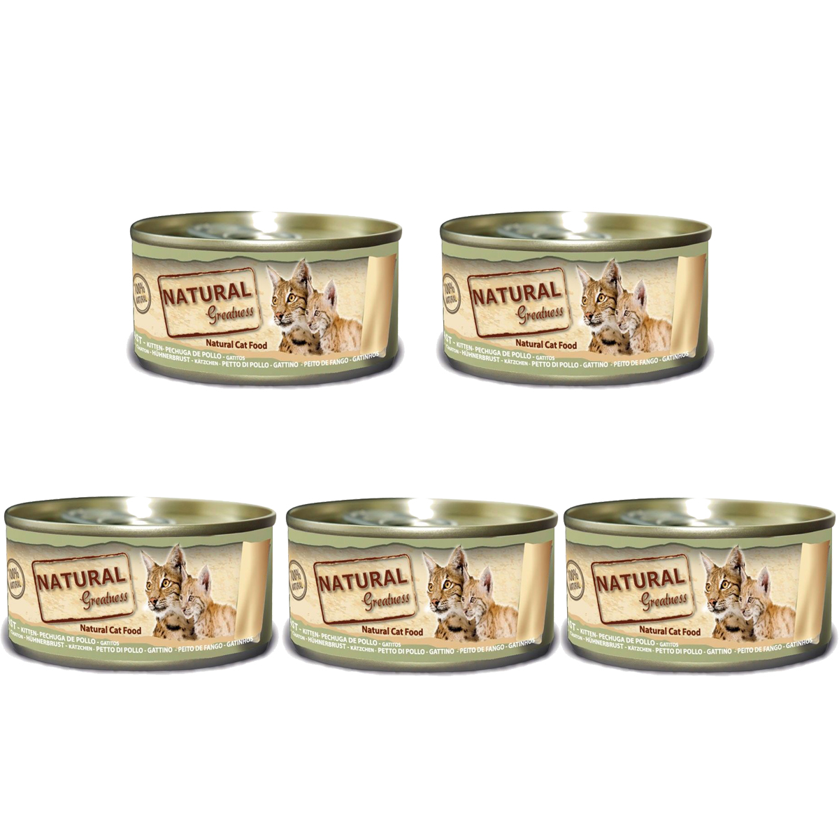 Natural Greatness Pechuga de Pollo Gatitos x Pack 5 Natural Greatness Pechuga de Pollo Gatitos x Pack 5